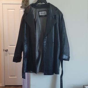 Black leather jacket
